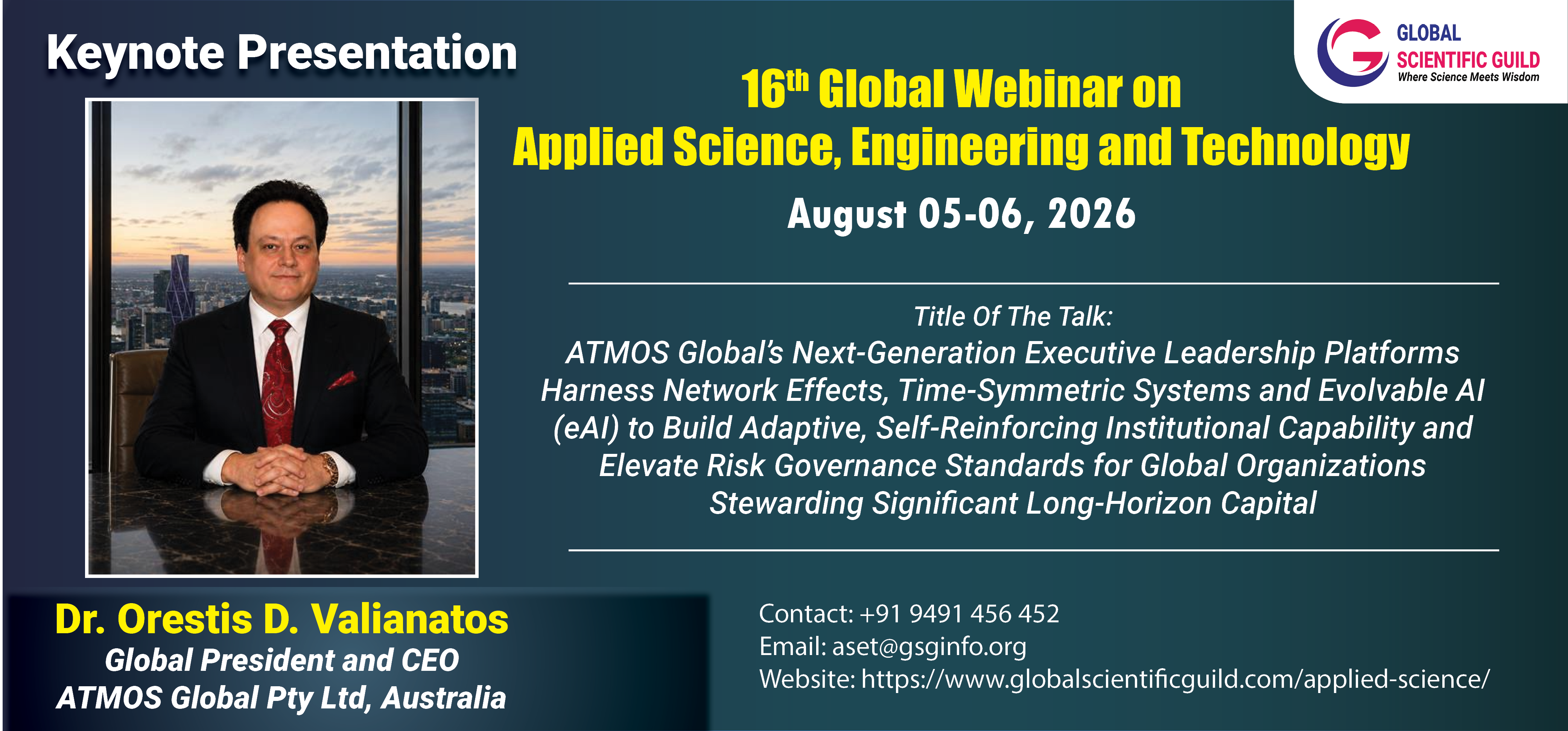 ATMOS Global Keynote Presentation